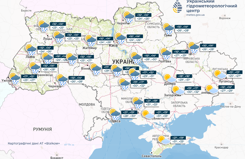 Сорокаградусна спека та зливи зі шквальним вітром: якою буде погода в Україні в останній тиждень червня