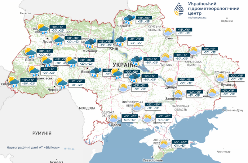 Дощі накриють Україну, але їх&nbsp;зупинить молодий антициклон: що&nbsp;потрібно знати про погоду на&nbsp;тижні 4&minus;10 серпня
