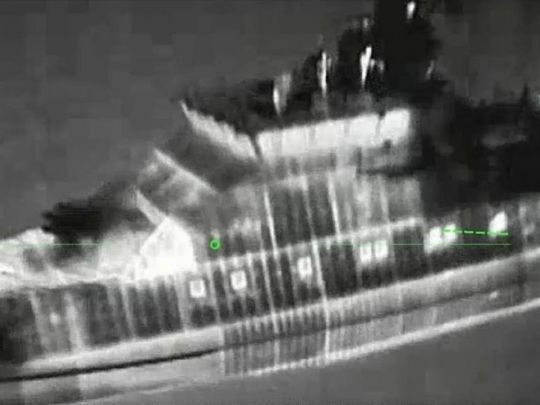 Військовий корабель та&nbsp;бурова установка росіян уражені дронами ССО України в&nbsp;Каспійському морі